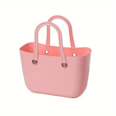 Solid Satchel Bag Versatile Storage Bag Lightweight Travel Basket Bag For Beach