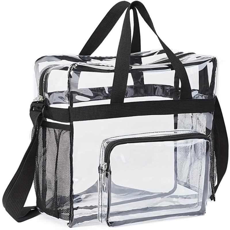 Large Capacity Transparent Tote Bag Lightweight Storage Travel Toiletry Bag