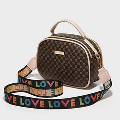 Argyle Quilted Crossbody Bag Faux Leather Purse