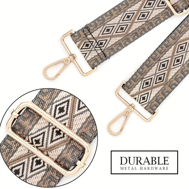 Bohemian Style Embroidered Shoulder Strap Adjustable Wide Strap