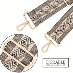 Bohemian Style Embroidered Shoulder Strap Adjustable Wide Strap