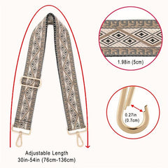 Bohemian Style Embroidered Shoulder Strap Adjustable Wide Strap