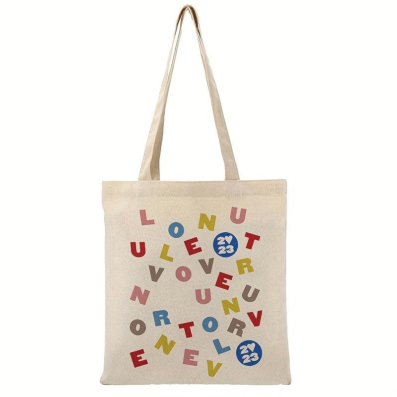 Love On Tour Pattern Tote Bag Canvas Shoulder Bag