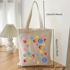 Love On Tour Pattern Tote Bag Canvas Shoulder Bag