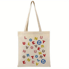 Love On Tour Pattern Tote Bag Canvas Shoulder Bag