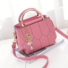 Small Vegan Leather Crossbody Bag Top Handle Satchel Purse