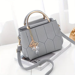 Small Vegan Leather Crossbody Bag Top Handle Satchel Purse