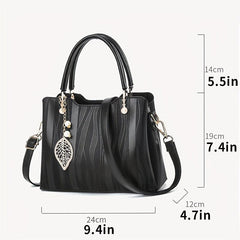 Stripes Handbags Women's PU Leather Crossbody Bag