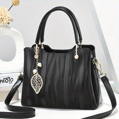 Stripes Handbags Women's PU Leather Crossbody Bag