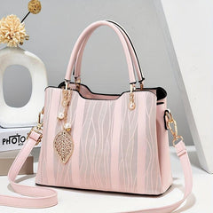 Stripes Handbags Women's PU Leather Crossbody Bag