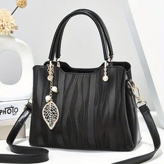 Stripes Handbags Women's PU Leather Crossbody Bag
