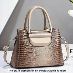 Crocodile Embossed Crossbody Bag Stylish Purse With Removable Strap