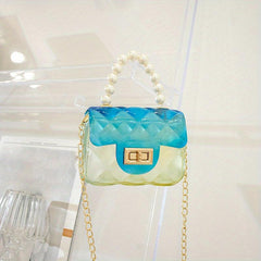 Metal Chain Crossbody Jelly Bag PVC Clear Waterproof Bag Lightweight Shoulder