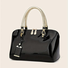 Women's Stylish Solid Zipper Handbag for Work & Party