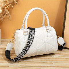 Minimalist Boston Zipper Satchel Bag Solid Crossbody Bag