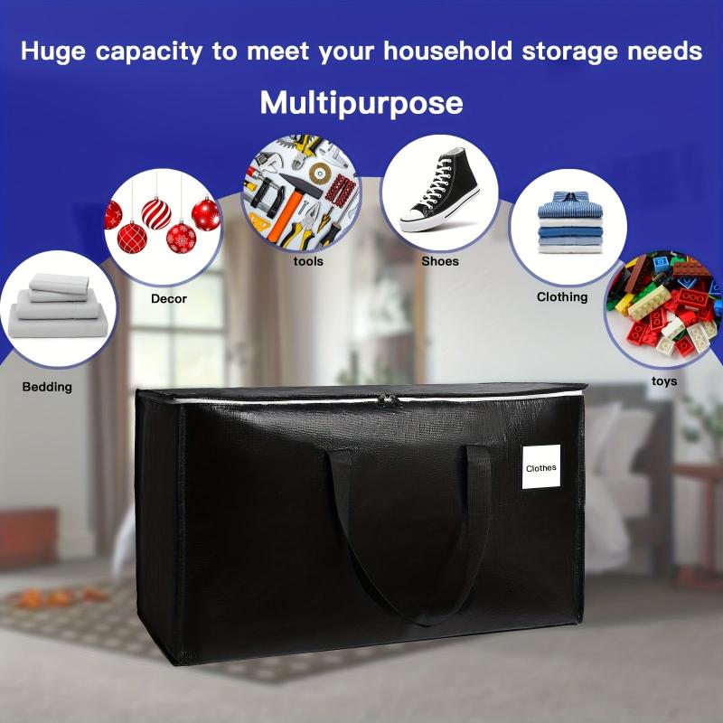 Extra Large Moving Boxes with Zipper Handles & Tag Pocket
