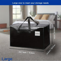 Extra Large Moving Boxes with Zipper Handles & Tag Pocket