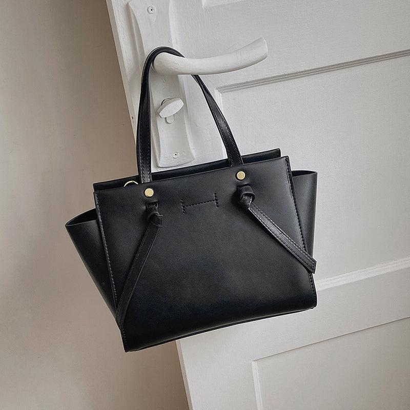 Minimalist Tote Bag Solid Crossbody Top Handle Purse