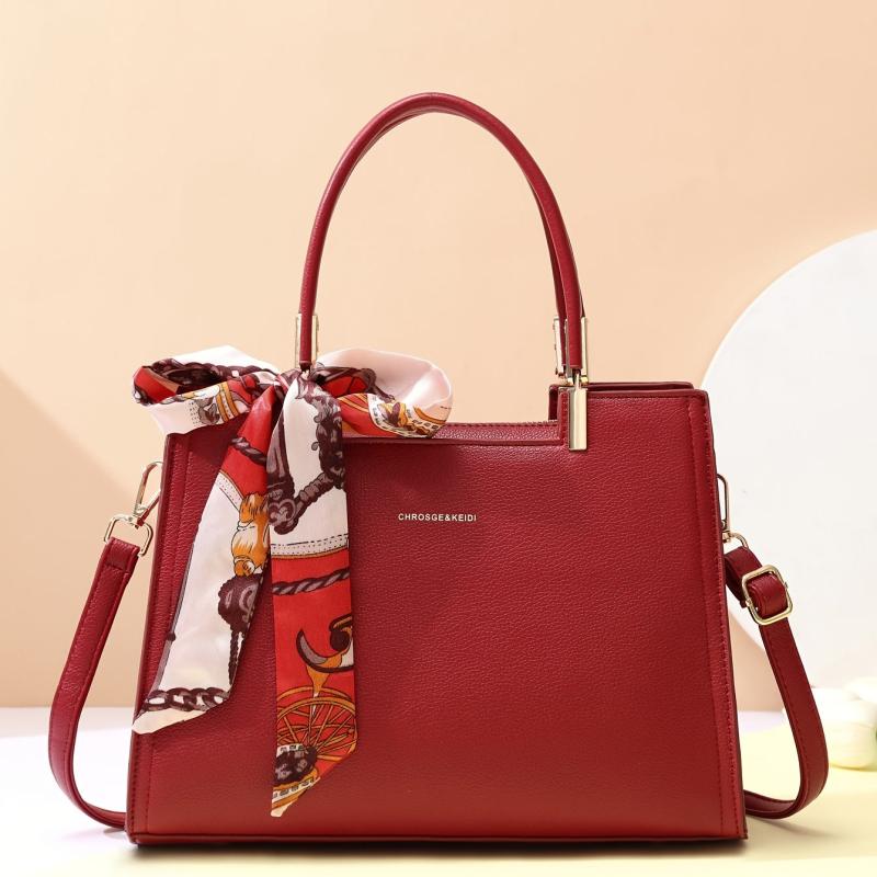 Solid PVC Textured Shoulder Bag with Adjustable Strap