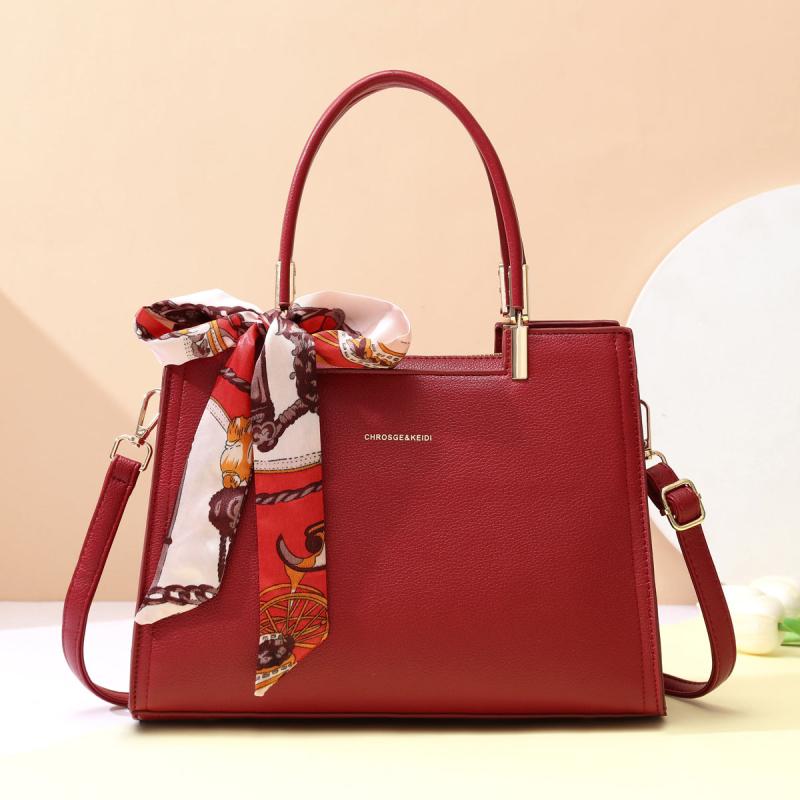 Solid PVC Textured Shoulder Bag with Adjustable Strap