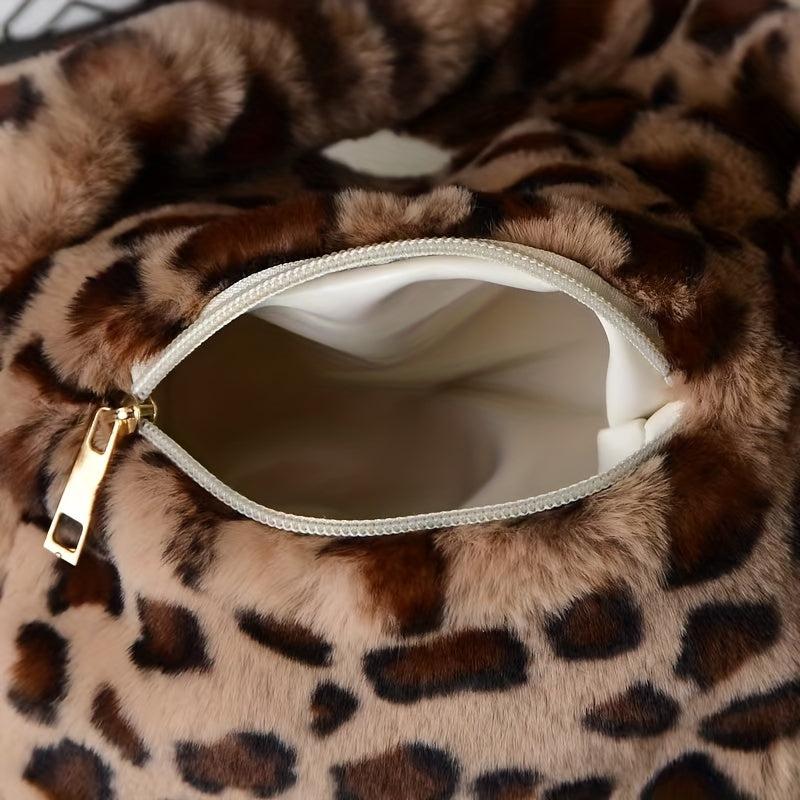 Leopard Print Bag Satchel with Chain Strap