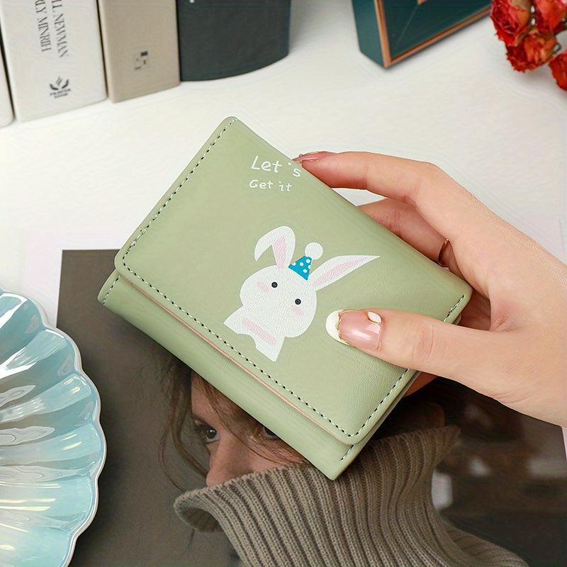 Rabbit Pattern Card Wallet PU Leather Lightweight Coin Purse