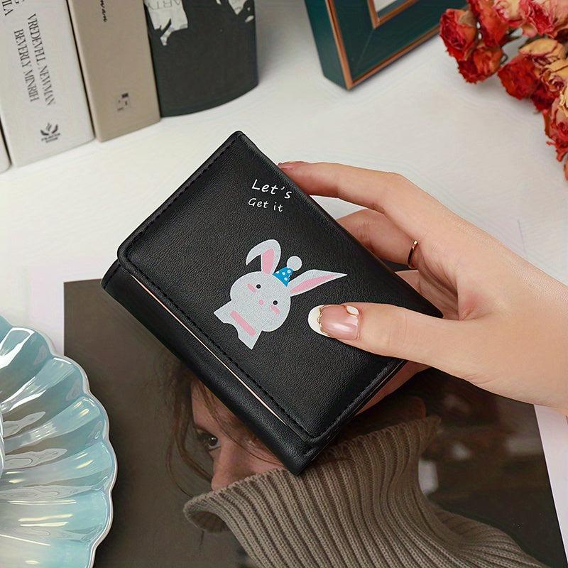Rabbit Pattern Card Wallet PU Leather Lightweight Coin Purse