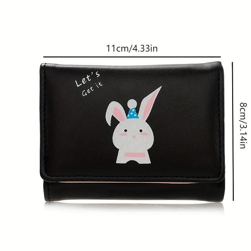 Rabbit Pattern Card Wallet PU Leather Lightweight Coin Purse