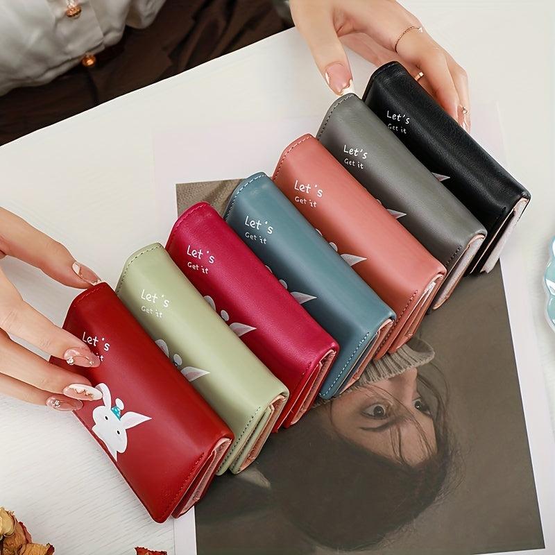 Rabbit Pattern Card Wallet PU Leather Lightweight Coin Purse
