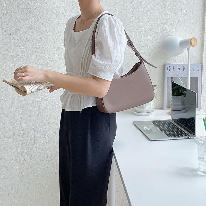 Minimalist Solid Underarm Bag Niche Satchel Bag