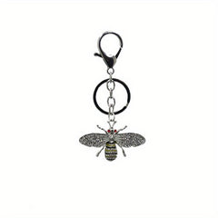 Crystal Bumble Bee Keyring Animal Pendant Car Bag Gift Women