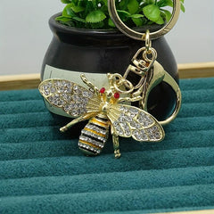 Crystal Bumble Bee Keyring Animal Pendant Car Bag Gift Women