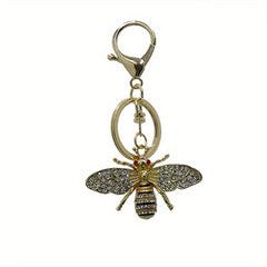 Crystal Bumble Bee Keyring Animal Pendant Car Bag Gift Women