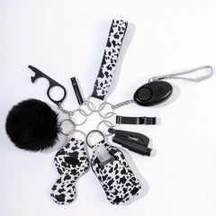 Women's Self Defence Alarm & Bottle Opener Keychain Set
