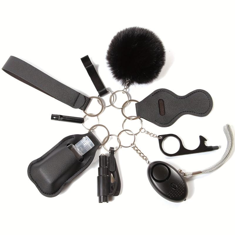 Women's Self Defence Alarm & Bottle Opener Keychain Set
