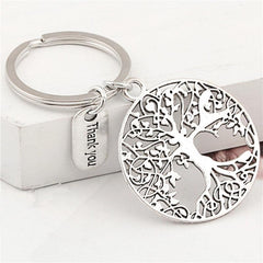 Tree Of Life Keychain Metal Key Ring Purse Bag Backpack Car Key Acc