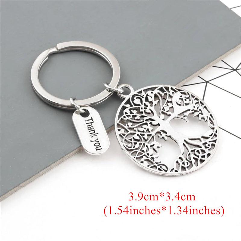 Tree Of Life Keychain Metal Key Ring Purse Bag Backpack Car Key Acc