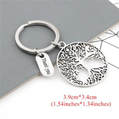 Tree Of Life Keychain Metal Key Ring Purse Bag Backpack Car Key Acc