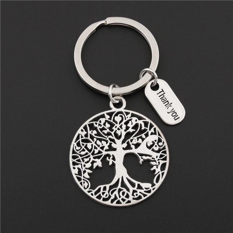 Tree Of Life Keychain Metal Key Ring Purse Bag Backpack Car Key Acc