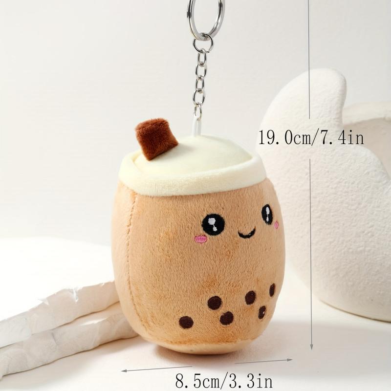 Cartoon Bubble Milk Tea Keychain Toy Doll Pendant Keyring