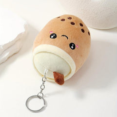 Cartoon Bubble Milk Tea Keychain Toy Doll Pendant Keyring