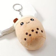 Cartoon Bubble Milk Tea Keychain Toy Doll Pendant Keyring