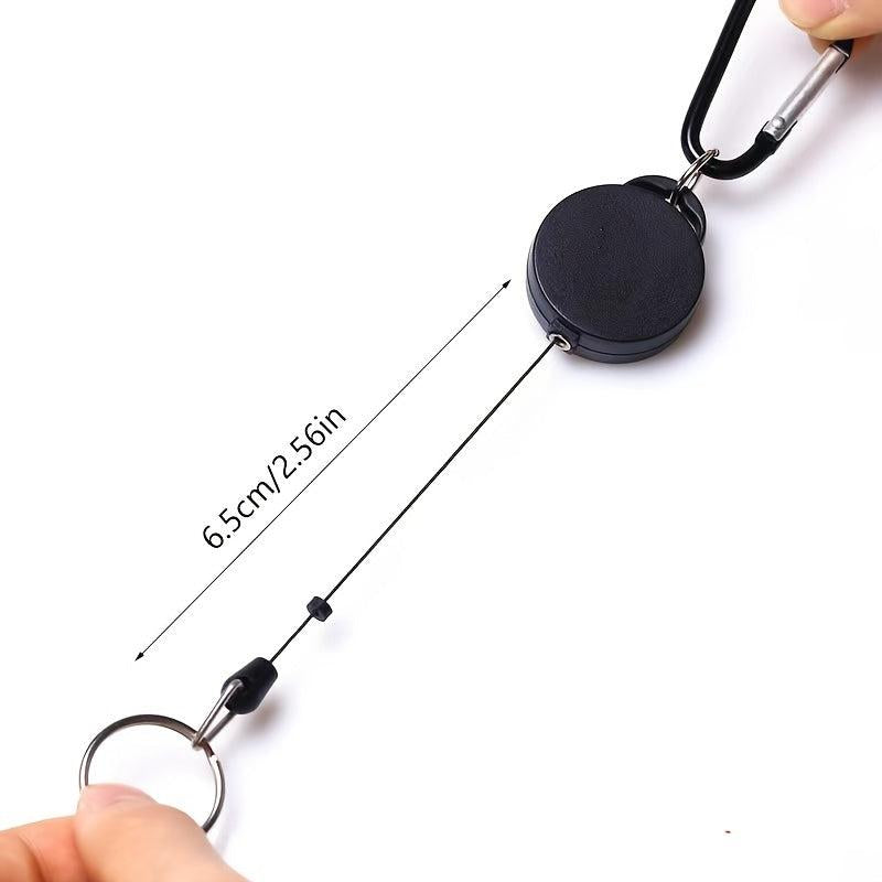 Retractable Key Chain Key Holder with Multitool Carabiner Lanyard