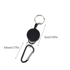 Retractable Key Chain Key Holder with Multitool Carabiner Lanyard