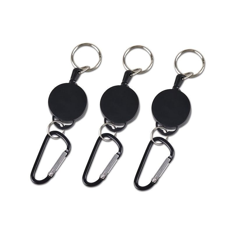 Retractable Key Chain Key Holder with Multitool Carabiner Lanyard