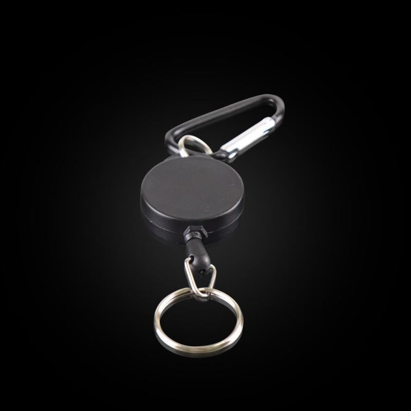 Retractable Key Chain Key Holder with Multitool Carabiner Lanyard