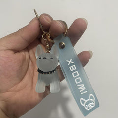 French Bulldog Metal Keychain Pendant Car Bag Backpacks Wallet Charms Puppy Gift