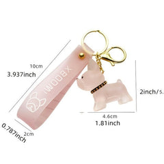 French Bulldog Metal Keychain Pendant Car Bag Backpacks Wallet Charms Puppy Gift