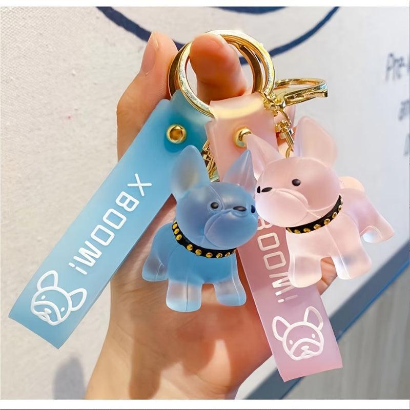 French Bulldog Metal Keychain Pendant Car Bag Backpacks Wallet Charms Puppy Gift