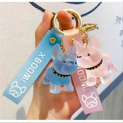 French Bulldog Metal Keychain Pendant Car Bag Backpacks Wallet Charms Puppy Gift
